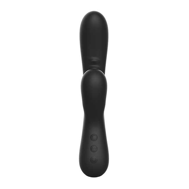 Duo Silicone Rabbit với các chức năng hút màu đen